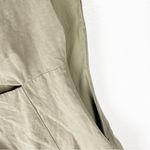 ZARA  Taupe Linen Blend Front Cut-Out Sleeveless Side Zip Closure Pockets  Dress Photo 4