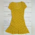 Free People Yellow Daisy Godet Lace Slip Dress Size XS Photo 10