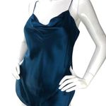 Cinq à Sept Cinq a Sept 5 a 7 Womens Size M Marta Silk Cowlneck Cami Top Blue Satin Slip Photo 0