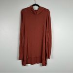 Urban Outfitters Out From Under Iona Ribbed Tunic Turtle Neck Orange Sz L Photo 1