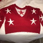 Zaful Red Star Sweater  Photo 0