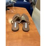 Diane Von Furstenberg  Leather Shell Detail Brown Sandals Women's 9.5 Photo 1