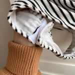 Lulus Striped Ribbed Scoop Bodysuit in Black & Cream size Small Photo 5