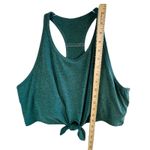 GapFit Breathe Tank Top Tie Front Racerback Athletic Activewear‎ Green XL Photo 5