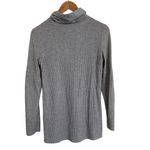 Anthropologie Saturday Sunday Gray Ribbed Turtle Cowl Neck Sweater Size XS Photo 4