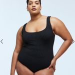 Madewell Plus Ribbed Scoop-Neck One-Piece Swimsuit Black Size 4X Photo 0