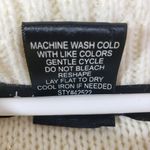 United States Sweaters Medium Ivory Cream Metallic Open Knit, Cowl Neck Sweater Photo 3