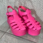 Berness‎ Brianna Fisherman Flatform Sandals Hot Pink Size 7 Y2K Chunky Platform Photo 8