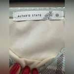 Altar'd State Altar’D State Mint Green Plaid maxi skirt with slit size XS Photo 3