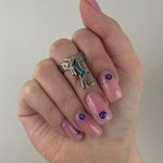 Vintage Y2K Turquoise Stone Standing Unicorn Curved Band Statement Ring Blue Photo 0