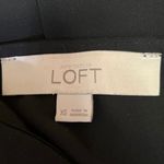 Loft  Womens Black Sleeveless Ruffle Crewneck Pleats Keyhole Casual Blouse Top XS Photo 2