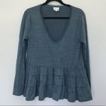 Deletta Anthropologie Tiered Ruffled Peplum Top Photo 1