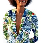 Farm Rio  Macaw Flight Maxi Plunging V-neck Long Sleeve
Dress XL Photo 2