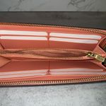 Coach  Coral Leather Accordion Zip Around Wallet Photo 6