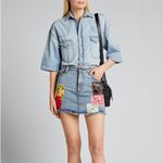 Alice + Olivia Alice Olivia Route 66 Patchwork Denim Miki Skirt Photo 1