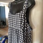 Boohoo  Ruffle Strap Gingham Smock Dress size 18 Photo 4