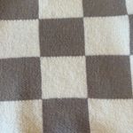 &merci & Merci Cream & Brown Checkered Puff Sleeve Sweater 3/4 Sleeve Size Small Photo 6