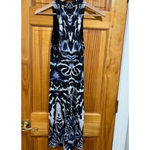 Alexander McQueen  Kaleidoscope Beetle Bodycon Midi Dress Sleeveless Black Blue S Photo 3