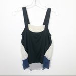 Diane Von Furstenberg  Gianna Ruffle Sleeveless Tank Top White Blue Size 4 Photo 10