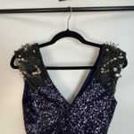 SPY Zone Exchange Navy Blue Sequin Embellished V Photo 3