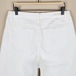 Soft Surroundings  Cropped Wide Leg Jeans Stretch Patch Pockets White Size 18W Photo 5