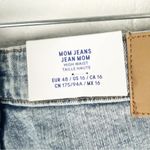 H & M Light Wash High Waist Hidden Button Fly Mom Jeans, Size 16 Photo 3
