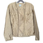 Chico's Vintage Chico’s Gold Silk Ruffled Open Jacket Photo 0