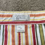 Christopher & Banks  Multi Color Stripe 100% Cotton Skirt Size 16 Photo 1