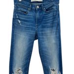 AYR  Skinny Jeans Distressed Denim Stretch Medium Wash Blue Size 25 x‎ 30 Photo 5