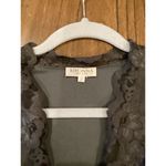 Kiyonna Screen Siren Lace evening Gown Drape V Neck 3/4 Sleeve Twilight Grey 2 Gray Size 18 Photo 8