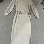 DOLAN jacqueline belted ivory maxi dress ivory medium‎ Tweed Knit Photo 0