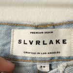 SLVRLAKE London Distressed High Rise Straight Leg Light Wash Jeans 25 Blue Photo 4