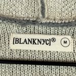 BLANK NYC  Cardigan Womens Medium Heather Gray Wool Blend Knit Long Sleeve Hooded Photo 4