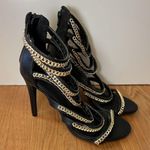 Charlotte Russe Shoes Womens Size 8 Gold Chain Strappy High Heel Sandals Party D Photo 0