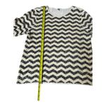 J.Crew  Zip Zap Sequin White Cream and Black Top Size Xl Retail $138 Photo 3