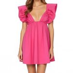 For Love & Lemons  Clementine Mini Dress, Fuchsia, Large Photo 5