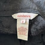 Sundance  Floral Embroidered Jacquard Straight Leg  Black Pants Size 4 Photo 14