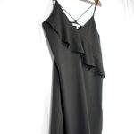 Naked Zebra | | Black Flounce Ruffle Scoop Asymmetrical Dress Photo 1