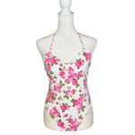 Betsey Johnson Love Always One Piece Bandeau Swimsuit Pink Floral Heart Sz Large Photo 1