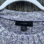 J. Crew Purple Puff Sleeve Crewneck Sweater XL Photo 2