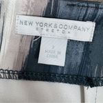 NY & Comp. Paint Stroke Print Stretch Scuba Knit Pencil Skirt Blue Grey‎ 2 Photo 9