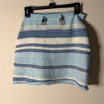 Striped Blue and White Women's Skirt/Tank Top Set Size L Photo 0