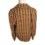 Free People We the  Luminary Plaid Jacket Blazer Mustard Double Breasted XS Photo 2