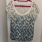 ROCHA JOHN ROCHA BRAND BLUE AND WHITE FLORAL DESIGN LINED WITH BALLOON HEM Size M Photo 0