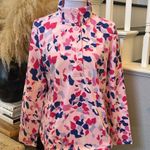 Talbots FUN FLORAL BUTTON HALF PLACKET TOP MEDIUM Photo 2