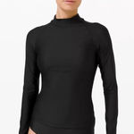 Lululemon  waterside UVP long-sleeve rash guard top sz medium black swim surf Photo 0