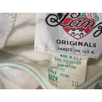 Vintage Lanz Womens White Floral Short Puff Sleeve Midi A Photo 4