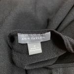 Ann Taylor  Womens Medium Top‎ Black Sleeveless Tank Scoop Neck Gathered Detail Photo 3
