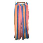 Cato  Wide Leg Palazzo Pants 18/20W Plus Size Colorful Striped Elastic‎ Waist Photo 7
