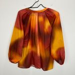 ZARA  Oversized Blouse Boho Resortwear Colorful Ombre Cotton Long Sleeve M NWT Photo 12
